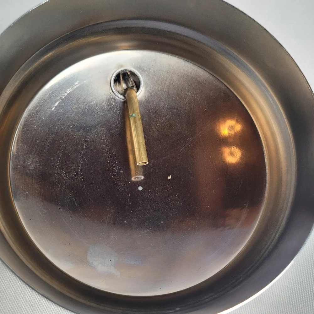 Retro MCM Mid Century Heavy Glass/ Stainless Cocktail Shaker Bar Drink Mixer